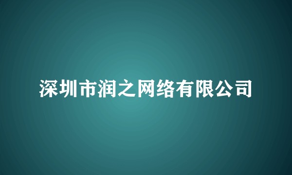 深圳市润之网络有限公司