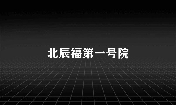 北辰福第一号院