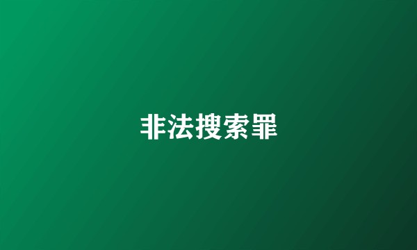 非法搜索罪