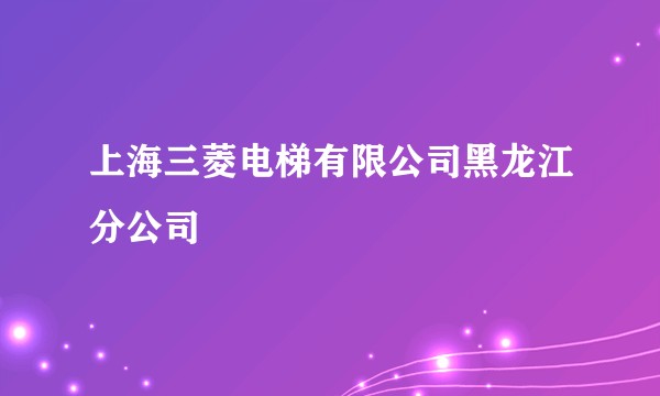 上海三菱电梯有限公司黑龙江分公司