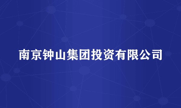 南京钟山集团投资有限公司