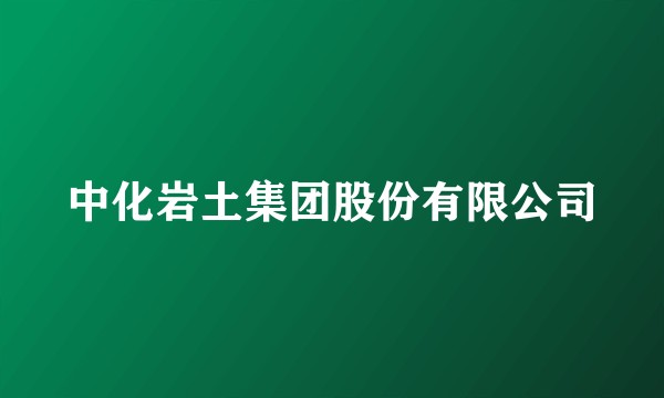 中化岩土集团股份有限公司