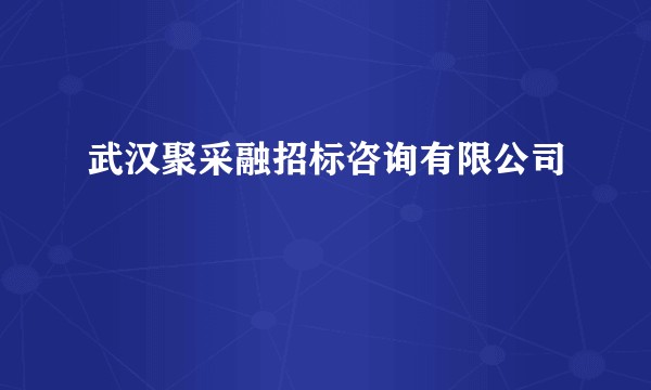 武汉聚采融招标咨询有限公司
