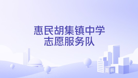 惠民胡集镇中学志愿服务队