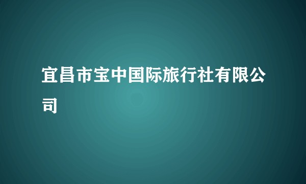 宜昌市宝中国际旅行社有限公司