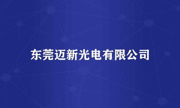 东莞迈新光电有限公司