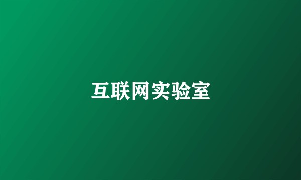互联网实验室