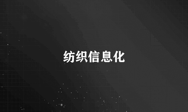 纺织信息化