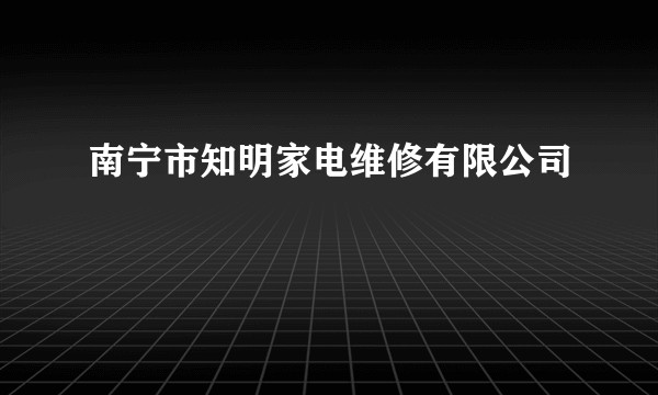 南宁市知明家电维修有限公司
