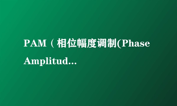 PAM（相位幅度调制(Phase Amplitude Modulation)）
