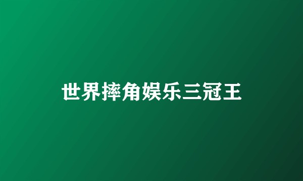 世界摔角娱乐三冠王