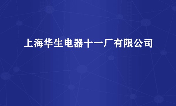 上海华生电器十一厂有限公司