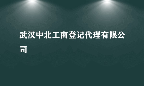 武汉中北工商登记代理有限公司