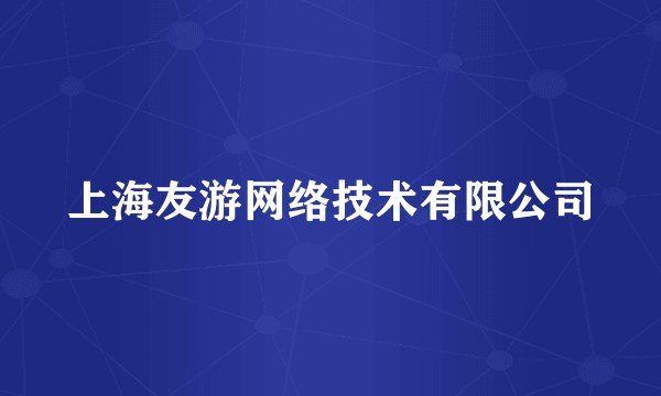 上海友游网络技术有限公司