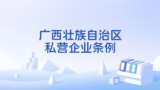 广西壮族自治区私营企业条例