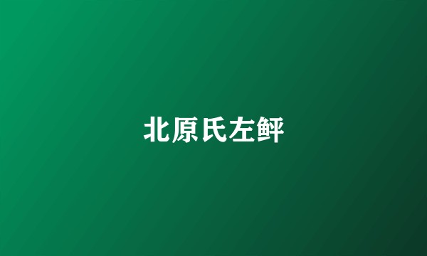 北原氏左鲆