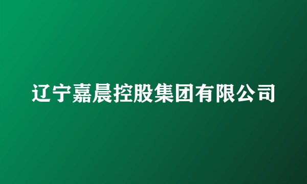 辽宁嘉晨控股集团有限公司