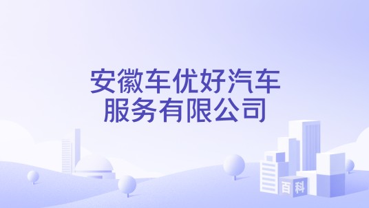 安徽车优好汽车服务有限公司