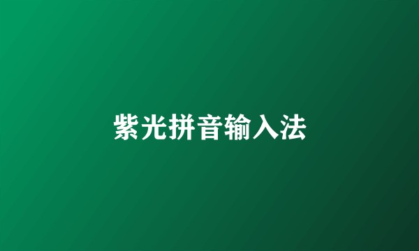 紫光拼音输入法