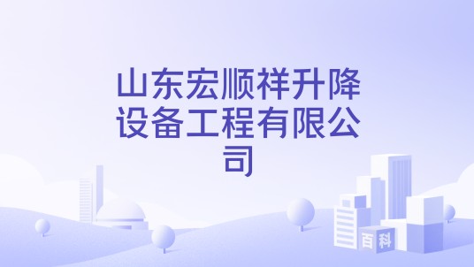 山东宏顺祥升降设备工程有限公司
