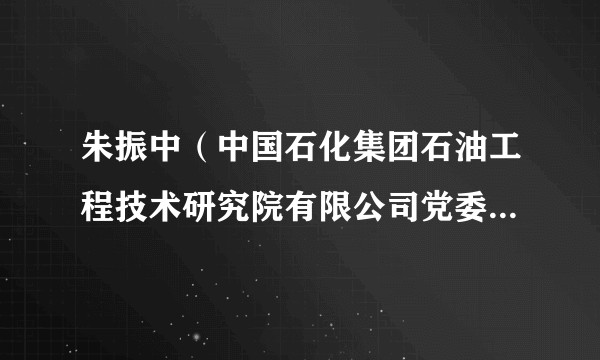 朱振中（中国石化集团石油工程技术研究院有限公司党委副书记、纪委书记、监事）