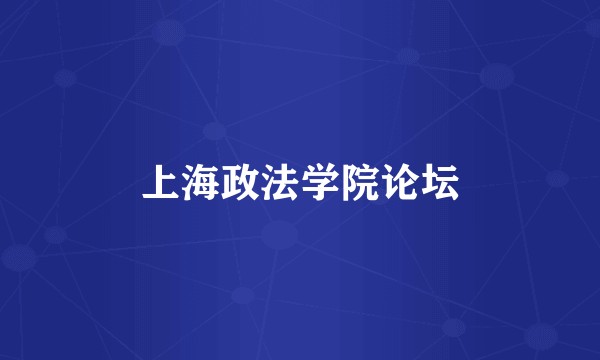 上海政法学院论坛