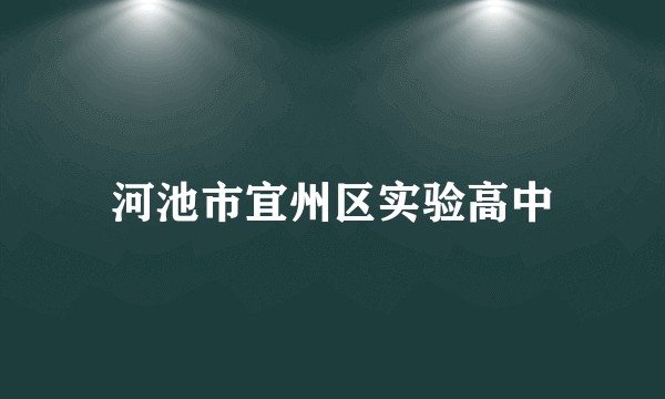 河池市宜州区实验高中