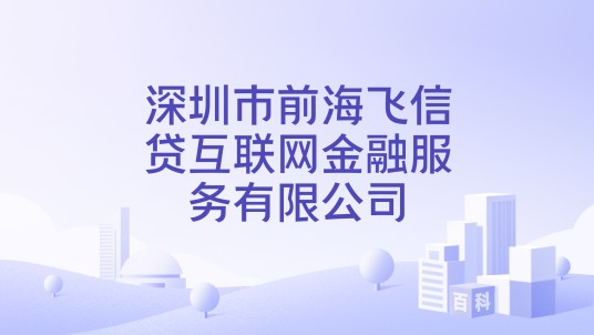 深圳市前海飞信贷互联网金融服务有限公司
