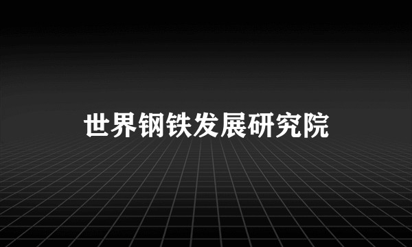 世界钢铁发展研究院