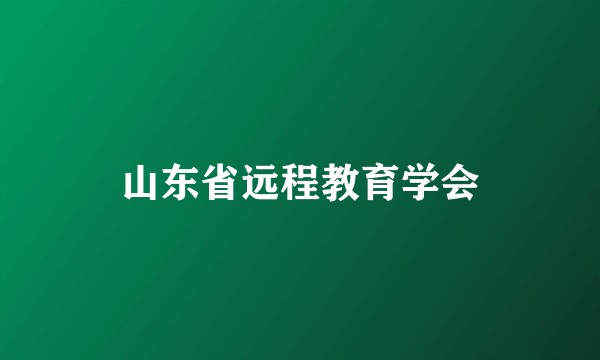 山东省远程教育学会