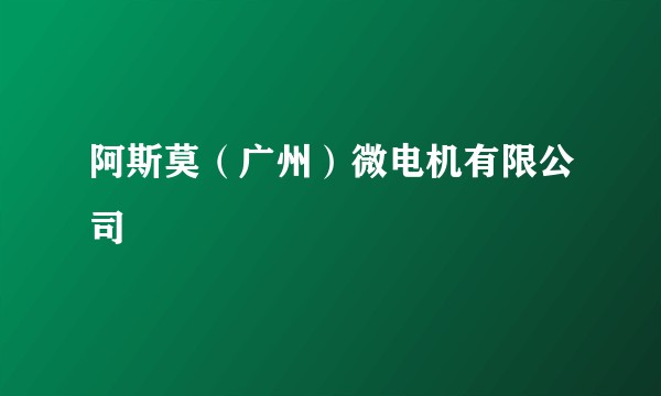 阿斯莫(广州)微电机有限公司