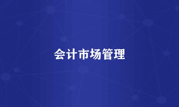 会计市场管理