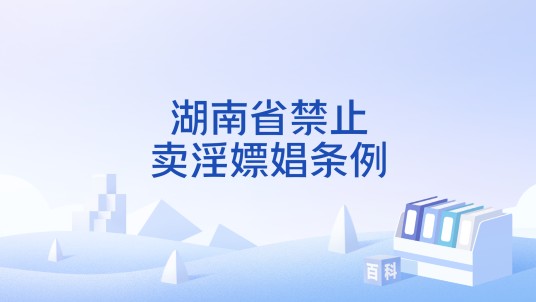 湖南省禁止卖淫嫖娼条例