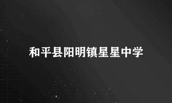 和平县阳明镇星星中学