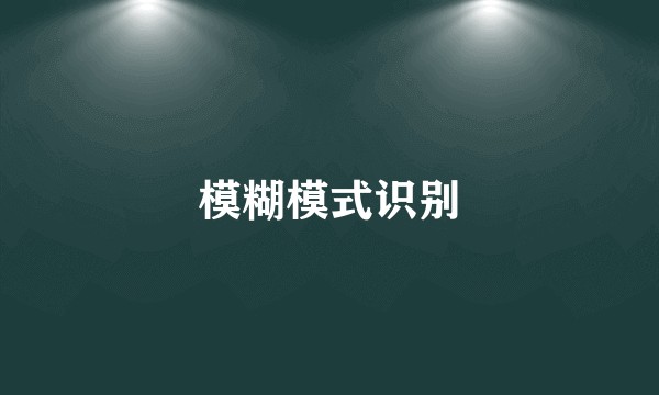 模糊模式识别