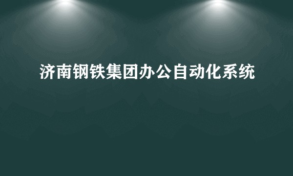 济南钢铁集团办公自动化系统