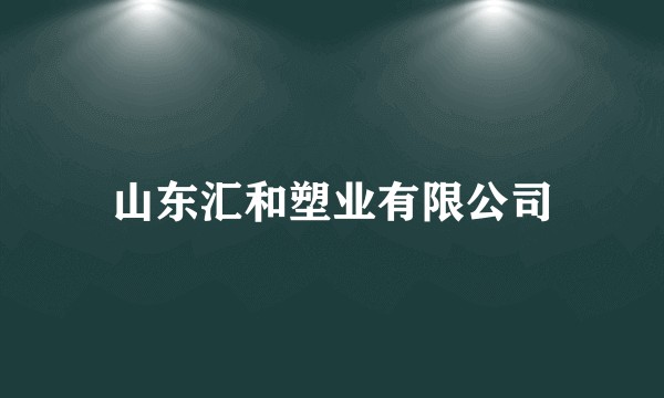 山东汇和塑业有限公司