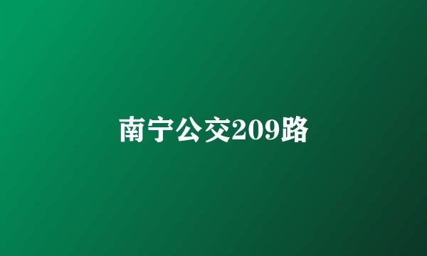南宁公交209路
