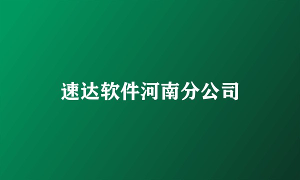 速达软件河南分公司