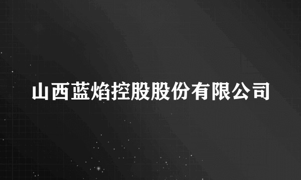 山西蓝焰控股股份有限公司