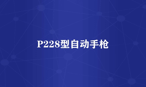 P228型自动手枪