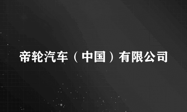 帝轮汽车（中国）有限公司