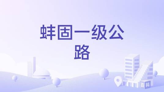 蚌固一级公路