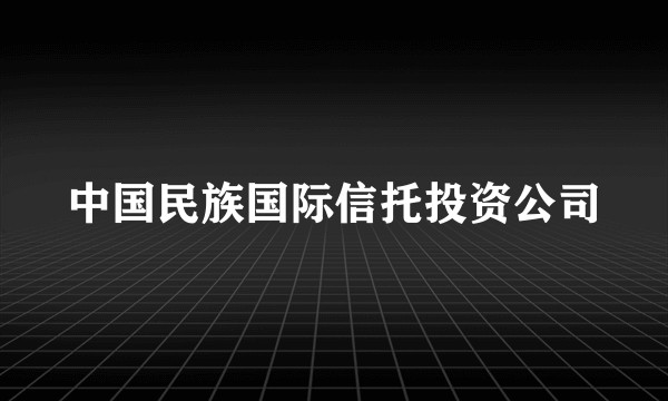 中国民族国际信托投资公司