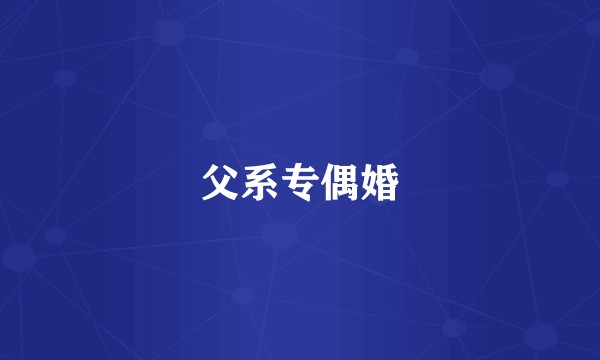 父系专偶婚