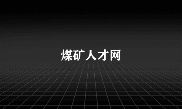 煤矿人才网