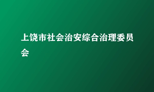 上饶市社会治安综合治理委员会