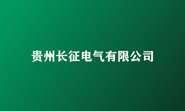 贵州长征电气有限公司