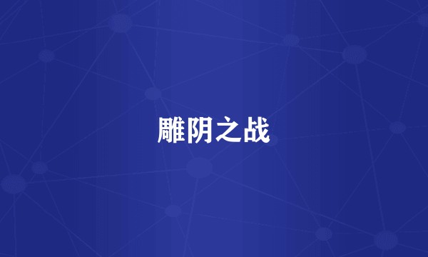雕阴之战