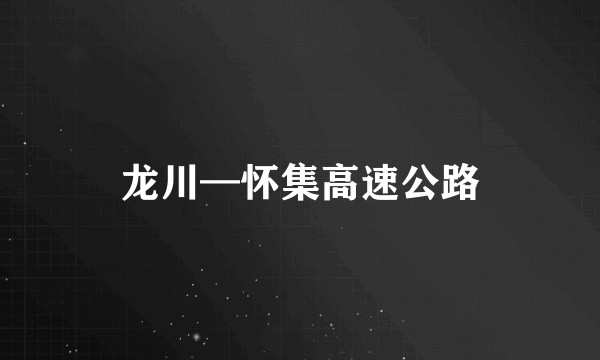 龙川—怀集高速公路